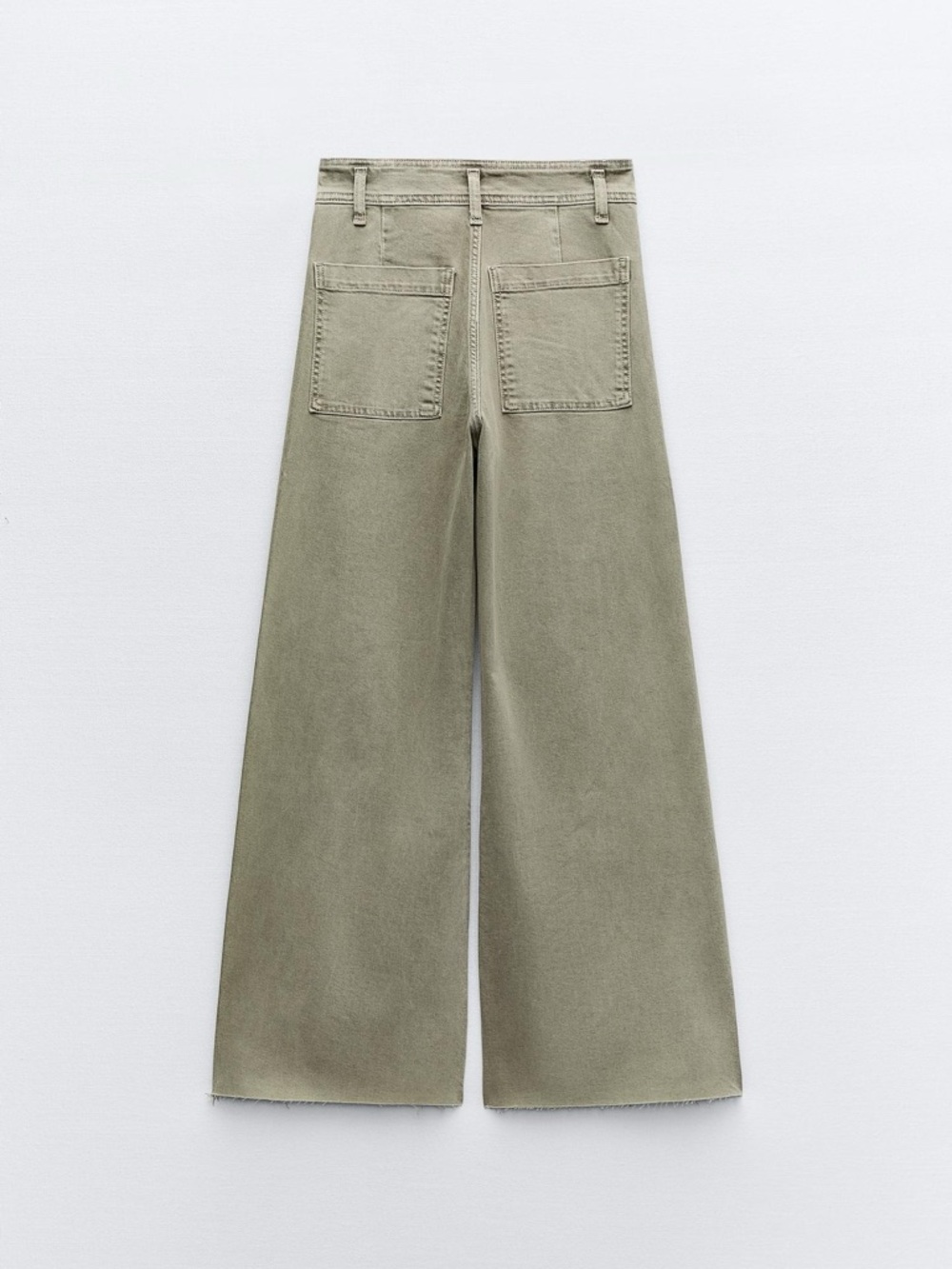 Zara ZW Marine Straight High Rise Jeans Bundle (3) Khaki/Black/Green | Size: 2 - Picture 6 of 16